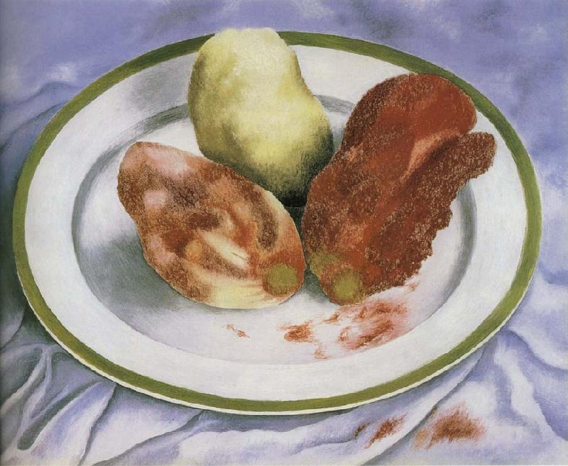 Frida Kahlo The still life having pyriform fruit